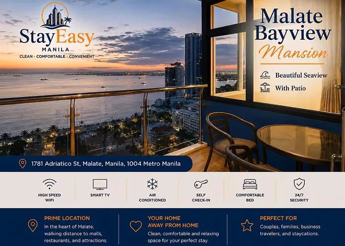 2br Malate Bayview Mansion, High Floor Seaview 26b Manila